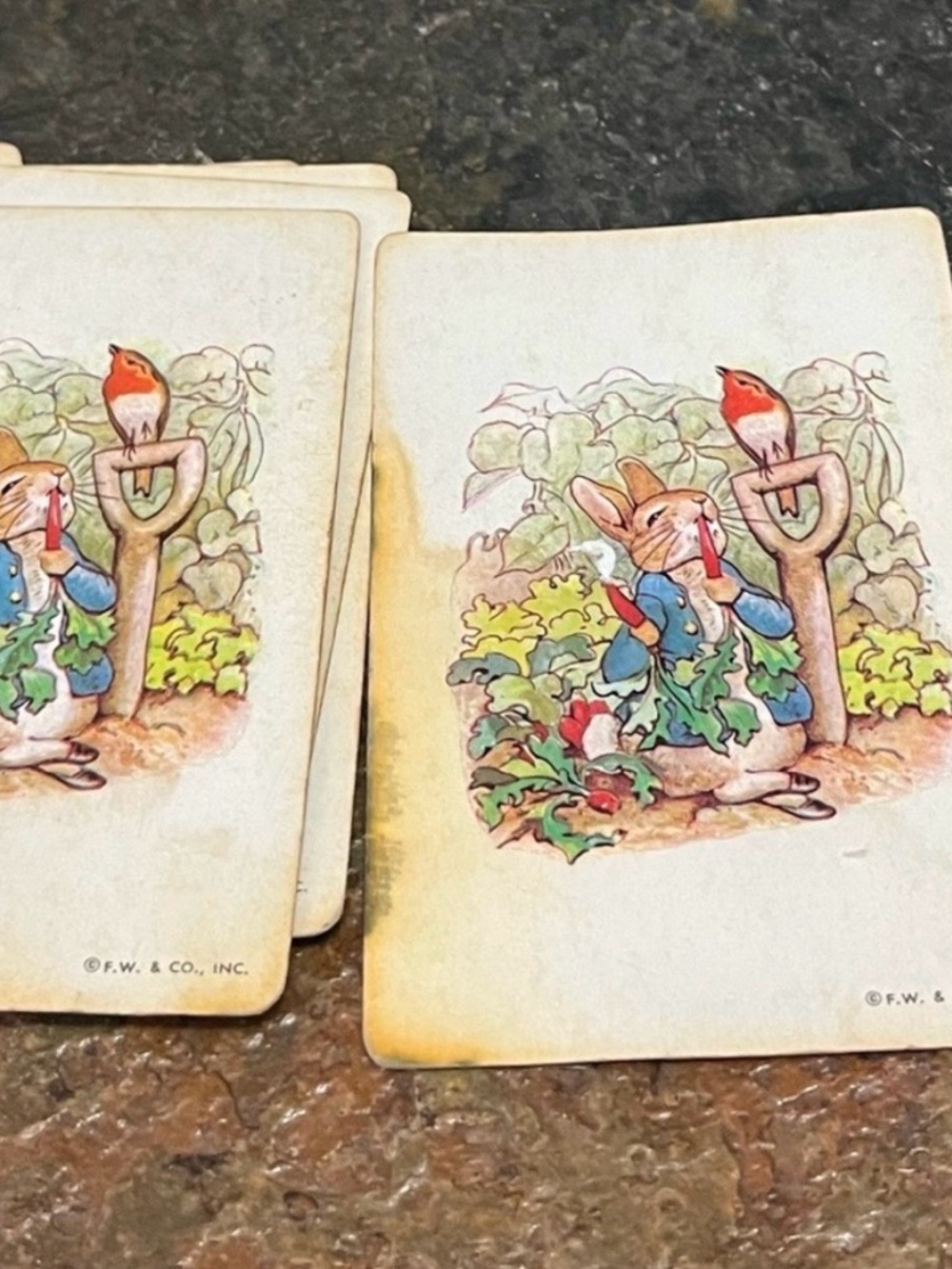 Vintage Peter Rabbit Playing Cards - INCOMPLETE